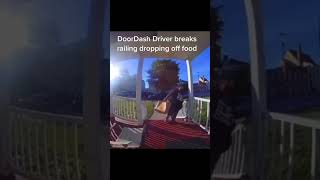 Delivery Driver Falls and Breaks Handrail - Ouch!! #ouch #delivery