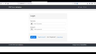 PHP,Mysql,Bootstrap,Form validation 6