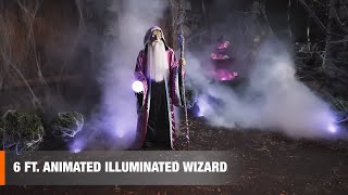 Home Depot Halloween 2022 - 6 ft Animated Illuminated Wizard [Moonlit Magic]