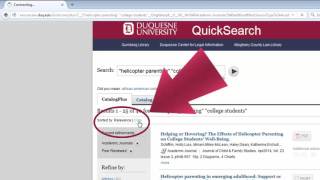 Video 2: Finding Articles Using Quicksearch