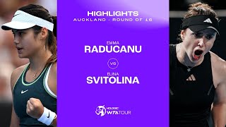 Emma Raducanu vs. Elina Svitolina | 2024 Auckland Round of 16 | WTA Match Highlights