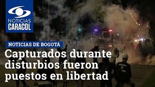 Capturados durante disturbios del 28 de diciembre en Bogotá fueron puestos en libertad