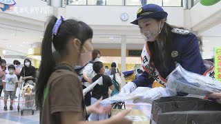 野口さんが一日署長　交通安全呼びかけ  龍ケ崎