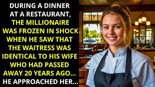 THE MILLIONAIRE WAS FROZEN WHEN HE SAW THAT THE WAITRESS LOOKED EXACTLY LIKE HIS LATE WIFE...