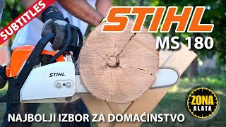 Stihl MS 180 Chainsaw - Petrol chainsaw - Smartest choice - Review TEST 4K