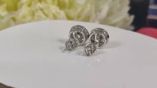 Great Shine Certified 3.20 Ct Off White Diamond Studs in Bezel Setting