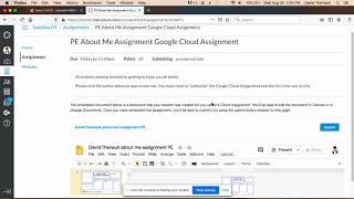 Students How to submit a Google Cloud Assignment in Canvas LMS