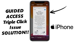 Solution When Triple Click On Side Key Does Not Open Guided Access On iPhone