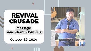 Youth Service/Pasian Tawh A Tawnkhawm Nuntakna/Revd. Kham Khen Tual/October 26, 2024@jsagaizawl7609