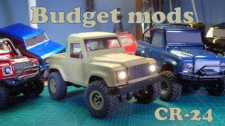 1/24 Defender Budget Upgrades (Hobby Plus CR-24, Amewi AMXRock AM24, RGT Outback Mini 2.0)