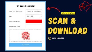 QR Code Generator in JavaScript | Real Portfolio Project