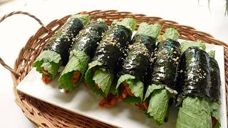 A spicy fishcake gimbap that makes it without fire can catch fire in the mouth ‼ ️