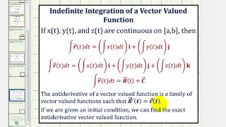 Ej: Integrar una función de valor vectorial