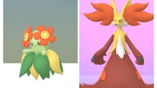 ポケモンGO 進化　クサイハナ→キレイハナ、テールナー→マフォクシー