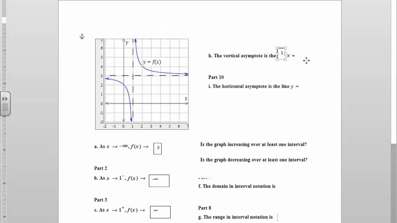 Analyzing The Graph Of A Rational Function - YouTube