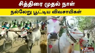 சித்திரை முதல் நாள் - நல்லேறு பூட்டிய விவசாயிகள் | Pudukkottai | PTT