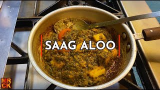 Saag Aloo being cooked at East Takeaway | Misty Ricardo's Curry Kitchen