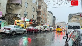 Istanbul Turkiye Snow Day ❄️Walking Tour 2025 | feels like -4 🥶 | 4K HDR | Parivish World