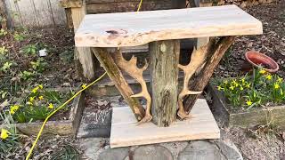 Rustic Bedside Nightstand Tables , Built to Match Hannah’s Log Bed.