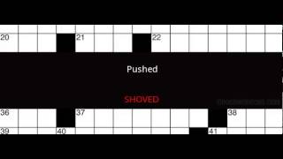 Pushed Crossword Clue Solution