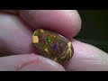 4.95cts boulder opal stunning electric rainbow fie