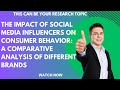 Impact of Social Media Influencers on Consumer Behavior: A Comparative Analysis of Different Brands