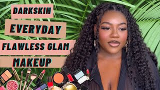 Darkskin Everyday Flawless Glam Makeup | Requested Video