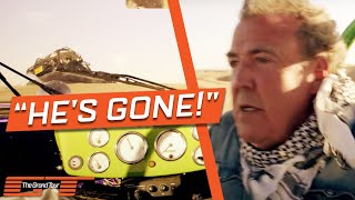 Jeremy Clarkson Terrified When Richard Hammond Crashes Off A Sand Dune | The Grand Tour