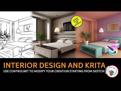 Krita and Interior Design: change everything! Materials and objects!