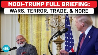 PM Modi-Trump Full Briefing: Russia-Ukraine War, Terror, Defence, Trade, Migration \u0026 More| India,USA