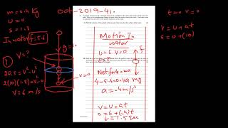 Oct 2019 Var 41 Q No 4 Topic Newtons Laws