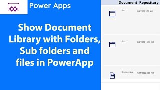Power Canvas App - Navigating SharePoint Documents Folder & Files