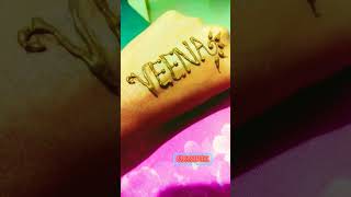 Name tattoo #Veena#henna #hennatattoo #ytshorts