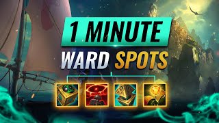 4 OP Warding Spots EVERYONE SHOULD KNOW in 1 Minute - League of Legends #Shorts