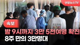 [속보] 밤 9시까지 3만 5천여명 확진…8주 만의 3만명대 / 연합뉴스TV (YonhapnewsTV)