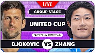 DJOKOVIC vs ZHANG • United Cup 2024 • LIVE Tennis Play-by-Play Stream