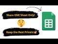 How to Share a Single Sheet in Google Sheets (Not Entire File)