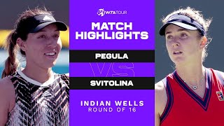 Jessica Pegula vs. Elina Svitolina | 2021 Indian Wells Round of 16 | WTA Match Highlights