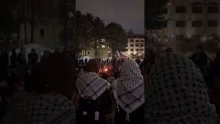 A sit-in at the University of Ottawa, Canada,to demand an end tothe war of genocide inthe Gaza Strip