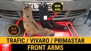 How to change front control arms on Renault Trafic Vauxhall Opel Vivaro Primastar f9q Suspension arm