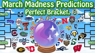 *PERFECT* FULL March Madness 2024 Tournament Bracket Predictions!