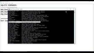 Dot Commands in SQLITE Database