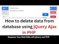 How to delete data from database using jQuery Ajax in PHP | PHP MySQL delete record with jQuery Ajax