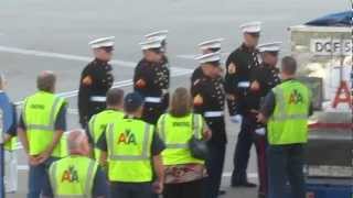 US Military coffin transfer at DFW airport