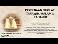 PERBEDAAN SOLAT TARAWIH, MALAM, TAHAJUD | ustadz kholil bustomi