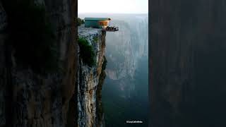 Cliffside Cafe with Breathtaking Valley Views 🌿☕ #cliffsideviews #nature #travel