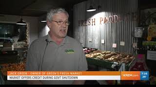 Green's Fresh Market Helps During Government Shutdown