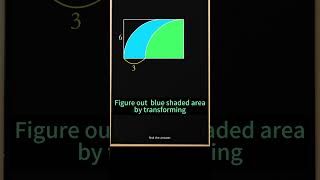 Figure out  blue shaded area by transforming   #maths #math #education