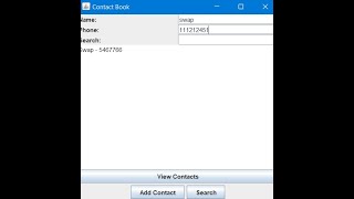 Creating a Phonebook Application with Java Swing and AWT UI