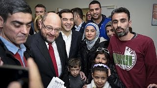 Schulz visits refugees in Greece to promise more will be done